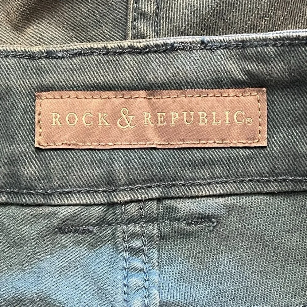 Rock & Republic Bonnaroo Denim Short size 0 teal blue